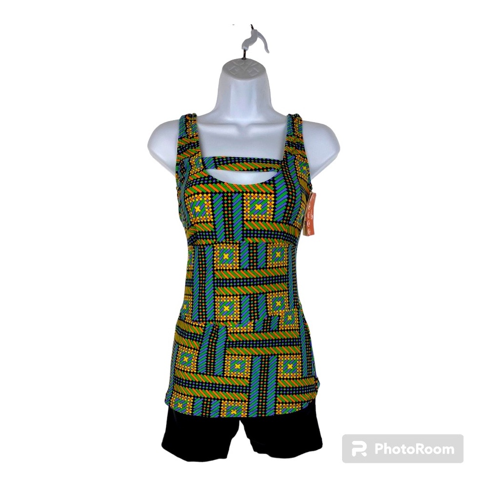 Miado swimsuit swim wear one piece cutout shorts multi color medium